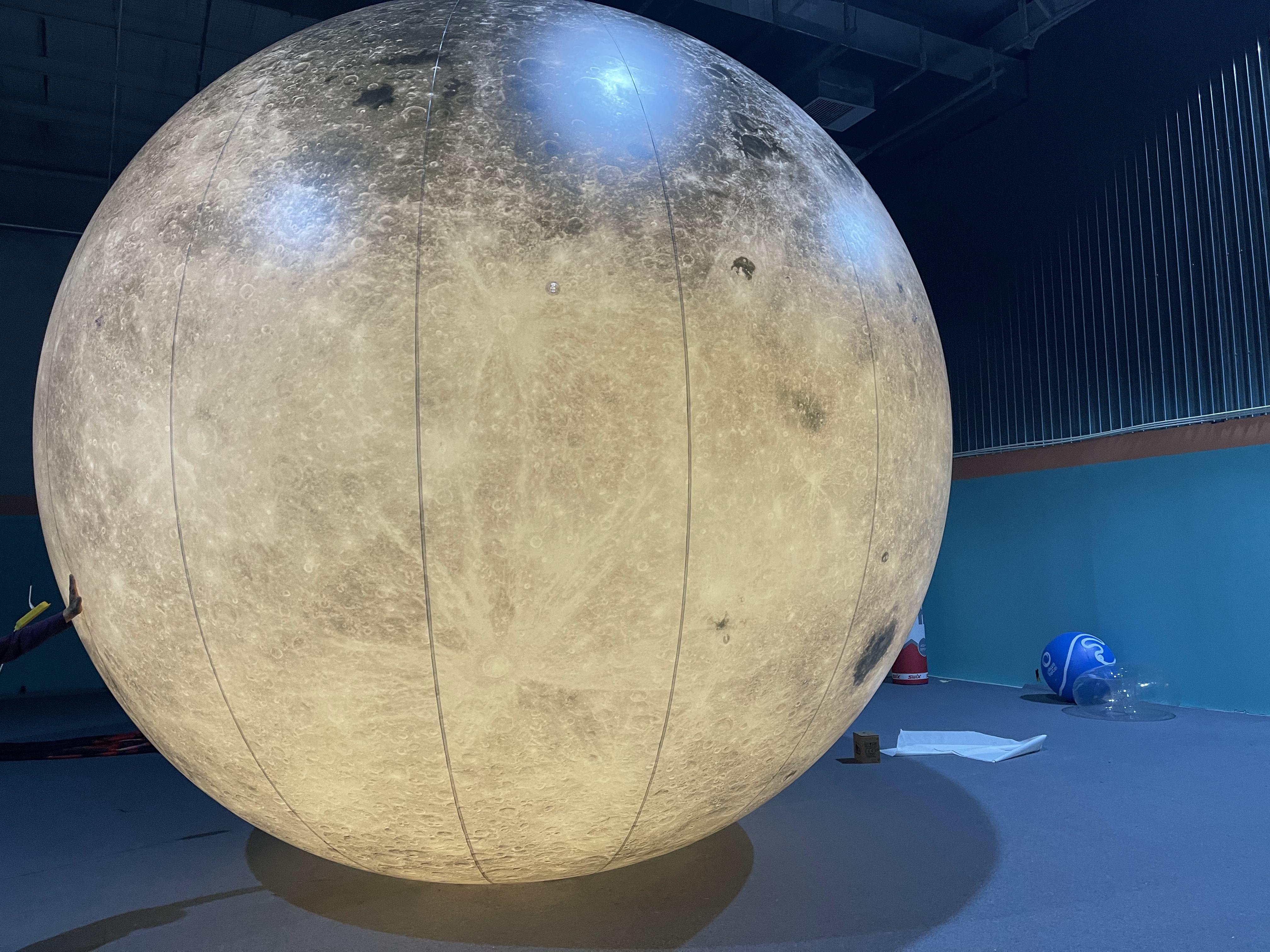 Custom LED Inflatable Moon Stand & Large Moon Ball